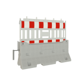 Concrete guardrail | SET 2 | with lamp adapter | with red/white foil, type RA1/A | type of barrier NOX LIGHT